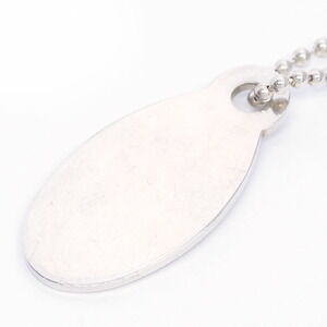 Tiffany Co Elsa Peretti Bean Necklace Silver